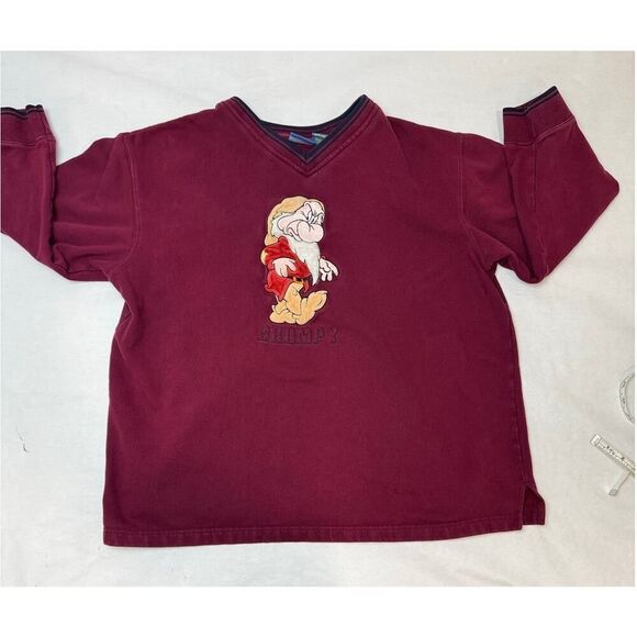 Vintage Disney Classics Grumpy Snow White Sweatshirt Embroidered Size Large - Picture 1 of 11
